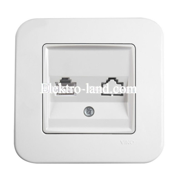 Розетка компьютерная одинарная белая VIKO ROLLINA